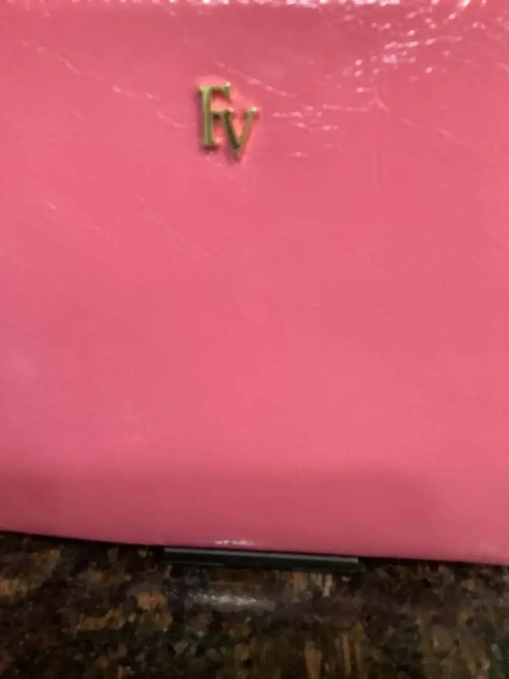 Frances Valentine Pink Crinkled Patent Leather Clutch Wristlet - Picture 4 of 11